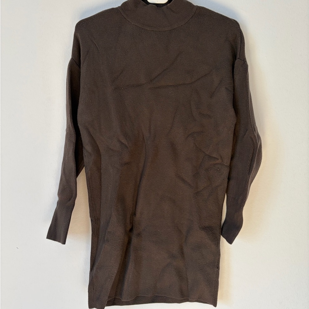 Abercrombie & Fitch Dark Olive Turtleneck Sweater Dress